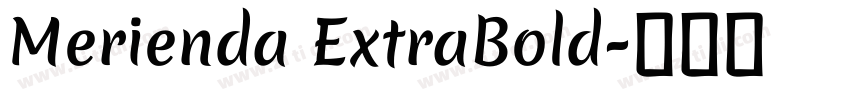 Merienda ExtraBold字体转换